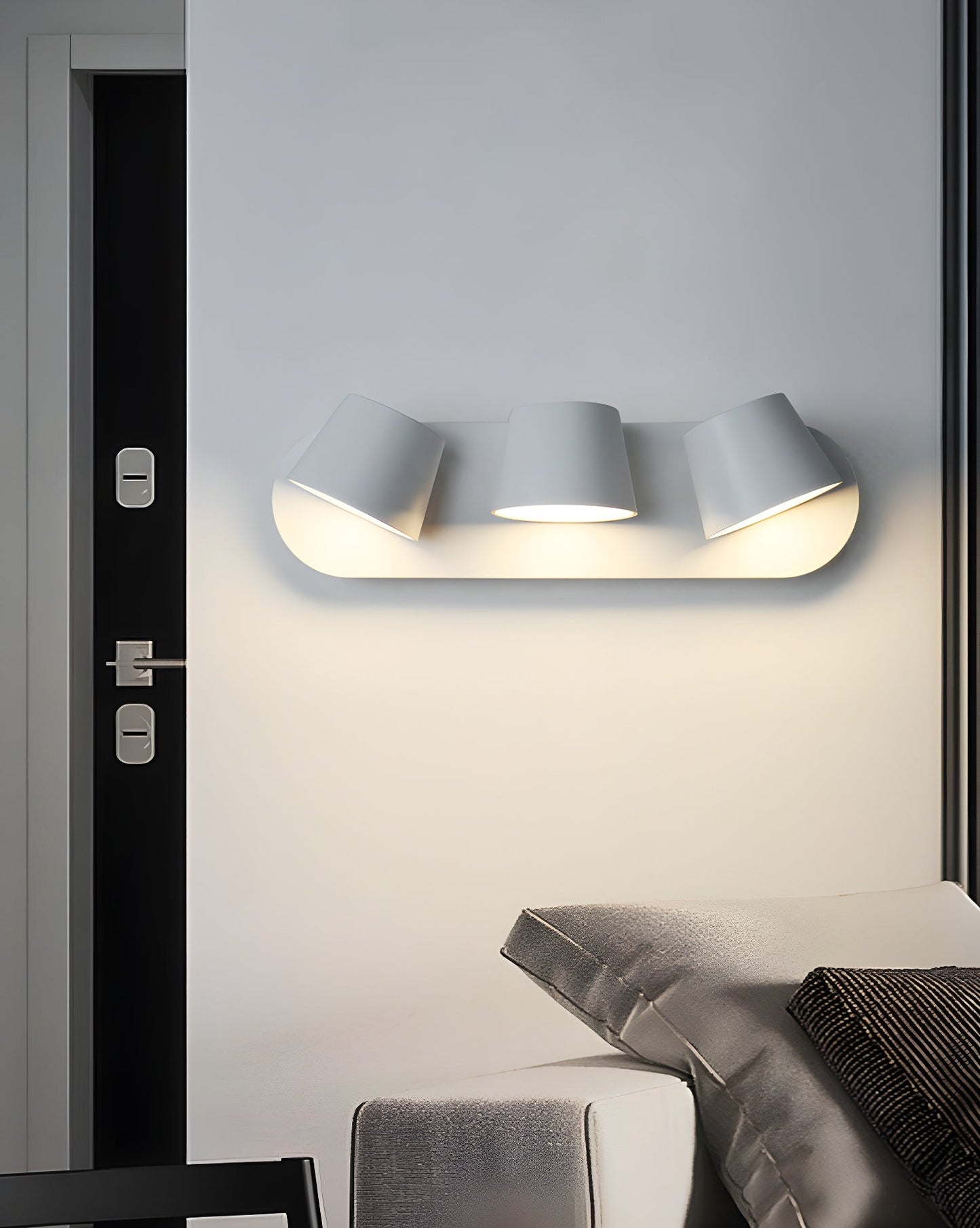Angle Adjustable Plug-in Wall Lamp with Dimmable LED and Modern Design
