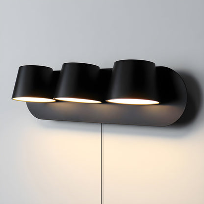 Angle Adjustable Plug-in Wall Lamp with Dimmable LED and Modern Design