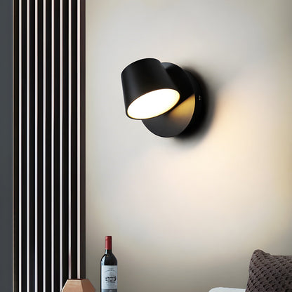 Angle Adjustable Plug-in Wall Lamp with Dimmable LED and Modern Design