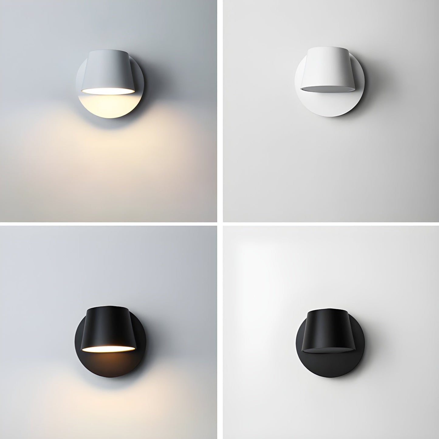 Angle Adjustable Plug-in Wall Lamp with Dimmable LED and Modern Design