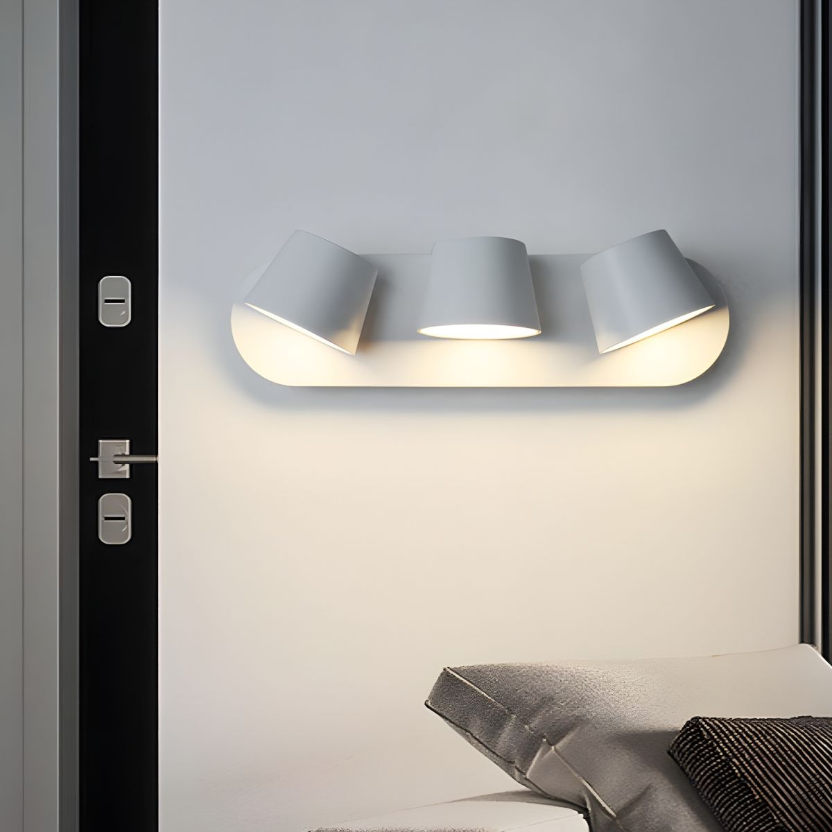 Angle Adjustable Plug-in Wall Lamp with Dimmable LED and Modern Design