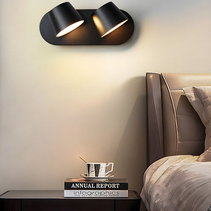 Angle Adjustable Plug-in Wall Lamp with Dimmable LED and Modern Design