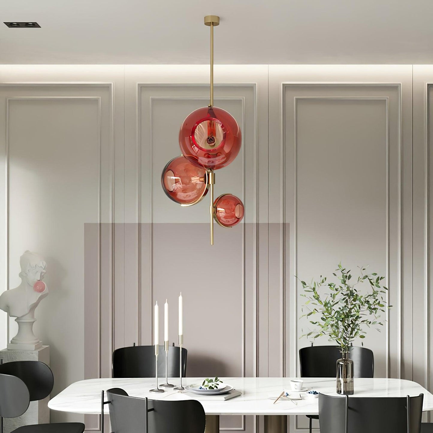 Elegant Crystal Droplet Chandelier with Adjustable Height & LED Lights
