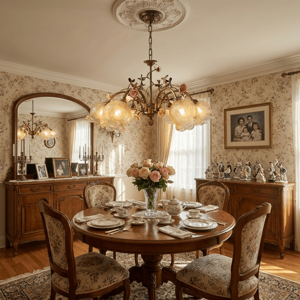 Antique Brass Rose Chandelier - Elegant Design with Adjustable Height