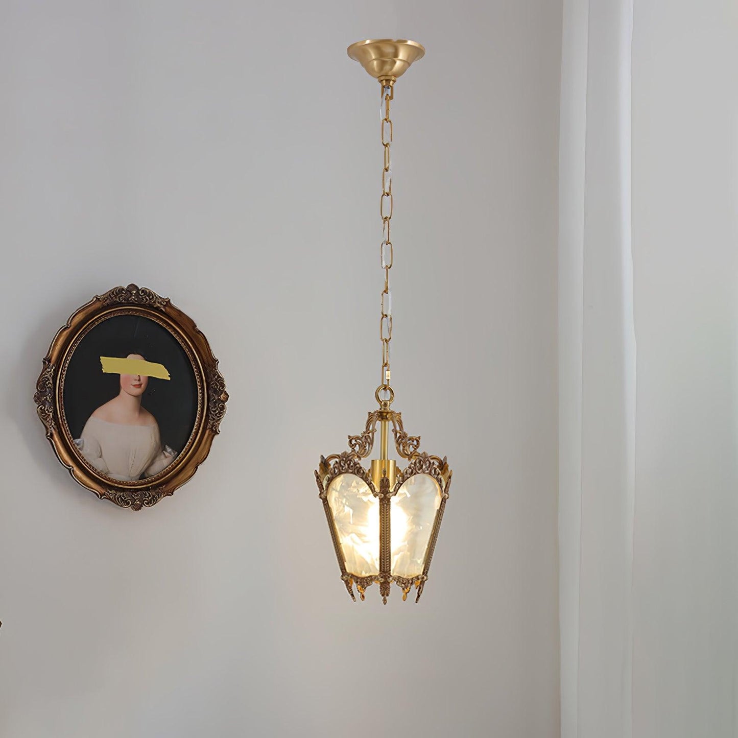Antique Empire Pendant Lamp - Vintage Design, Adjustable Height