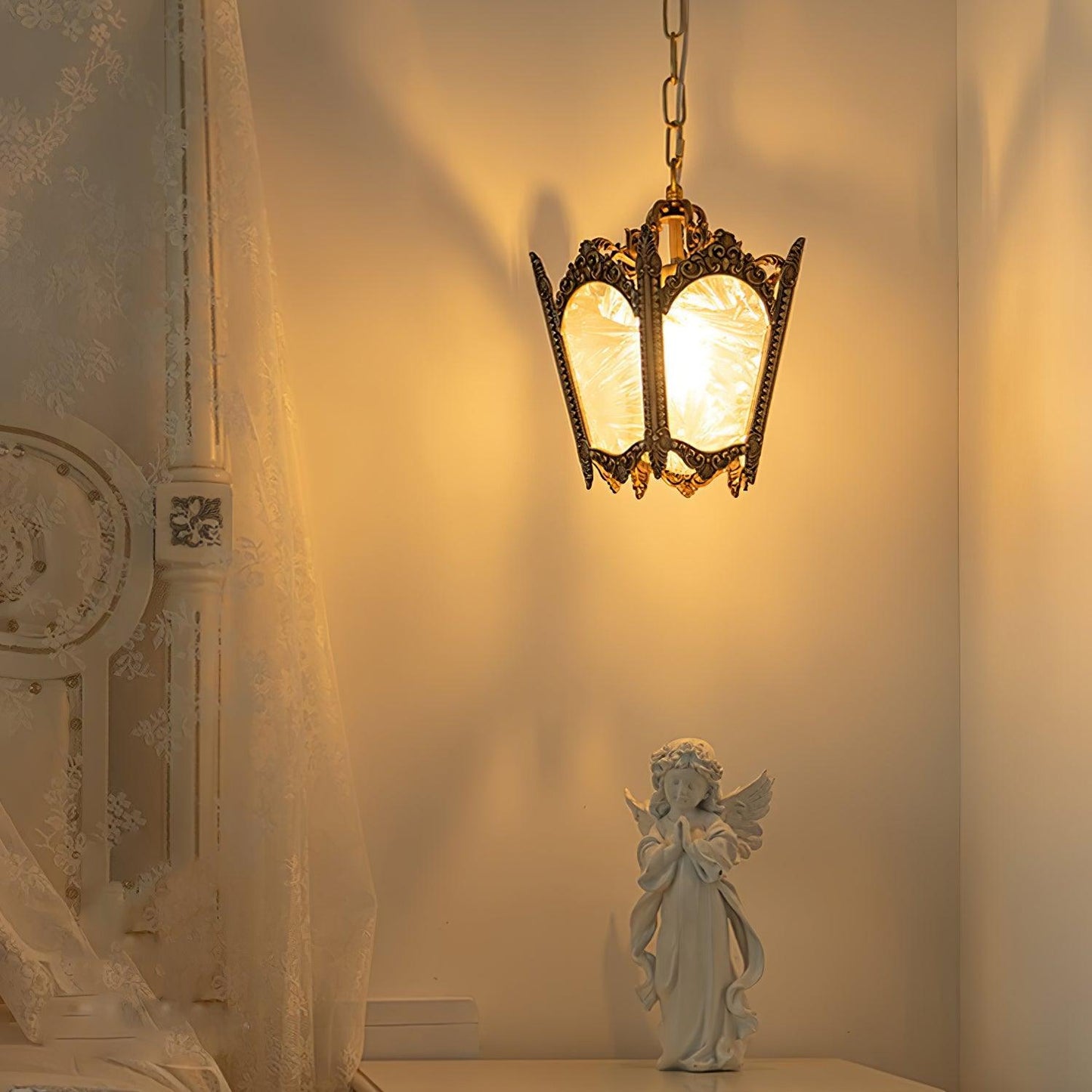 Antique Empire Pendant Lamp - Vintage Design, Adjustable Height