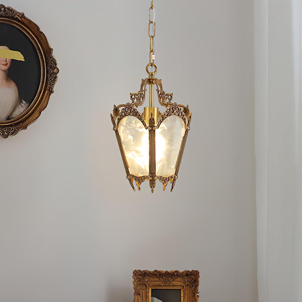 Antique Empire Pendant Lamp - Vintage Design, Adjustable Height