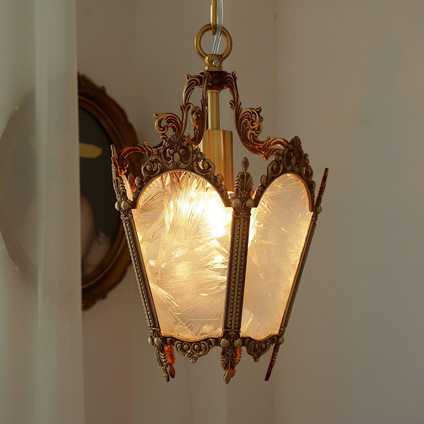 Antique Empire Pendant Lamp - Vintage Design, Adjustable Height
