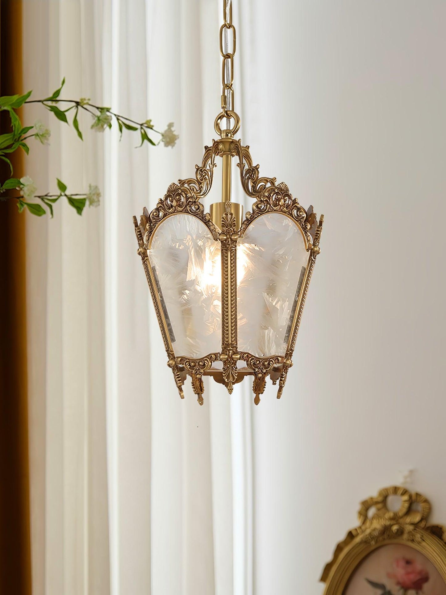 Antique Empire Pendant Lamp - Vintage Design, Adjustable Height