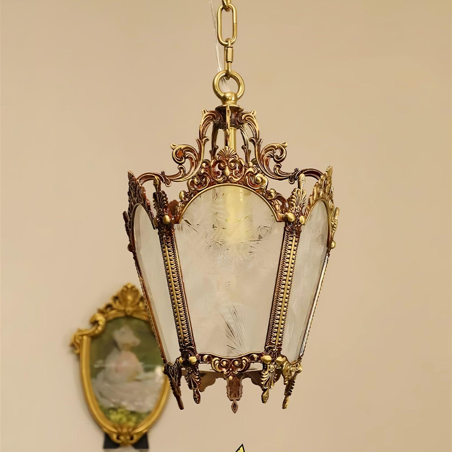 Antique Empire Pendant Lamp - Vintage Design, Adjustable Height