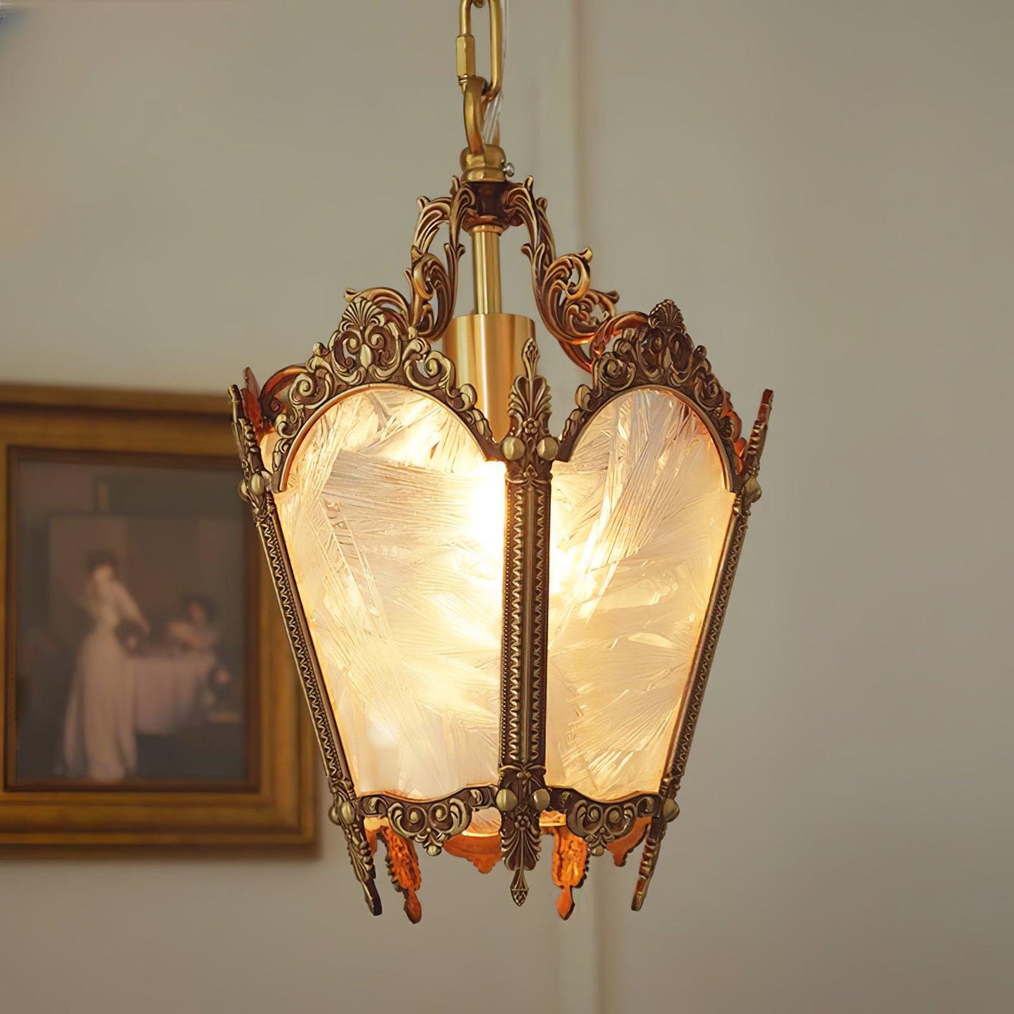 Antique Empire Pendant Lamp - Vintage Design, Adjustable Height