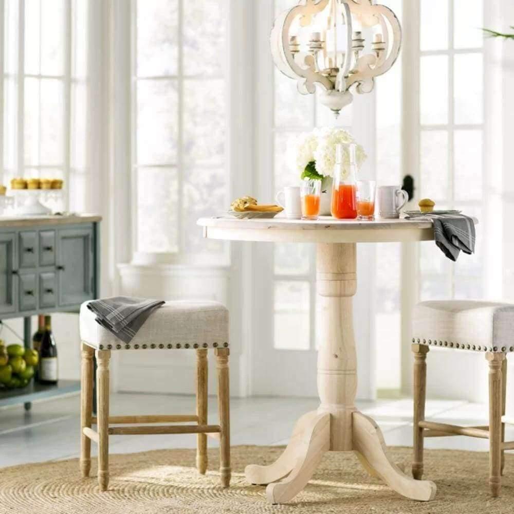 Antique White Chandelier - Elegant Design with Adjustable Height & Cry