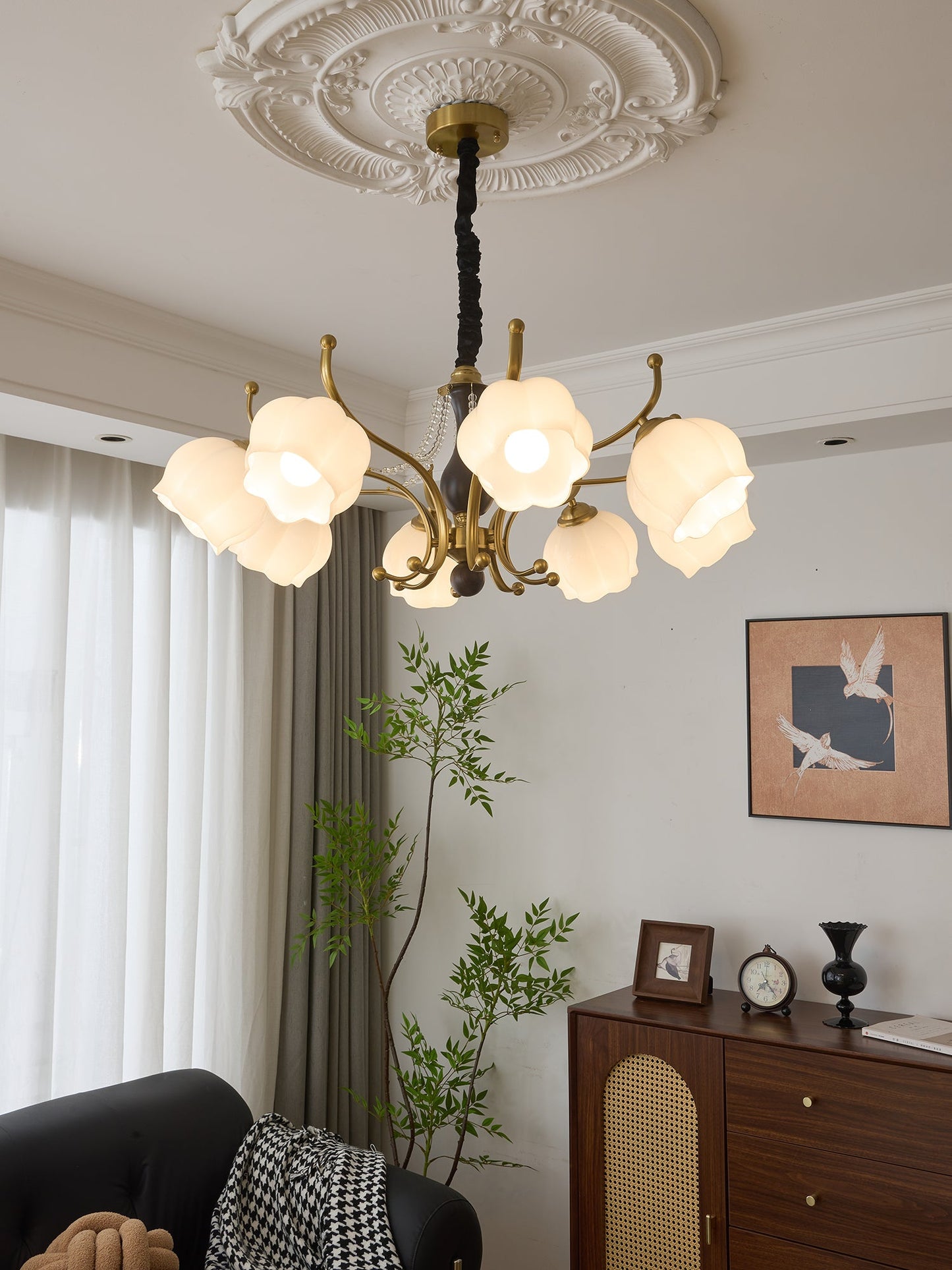 Antonia Chandelier - Elegant Lighting Fixture with Adjustable Arms & C