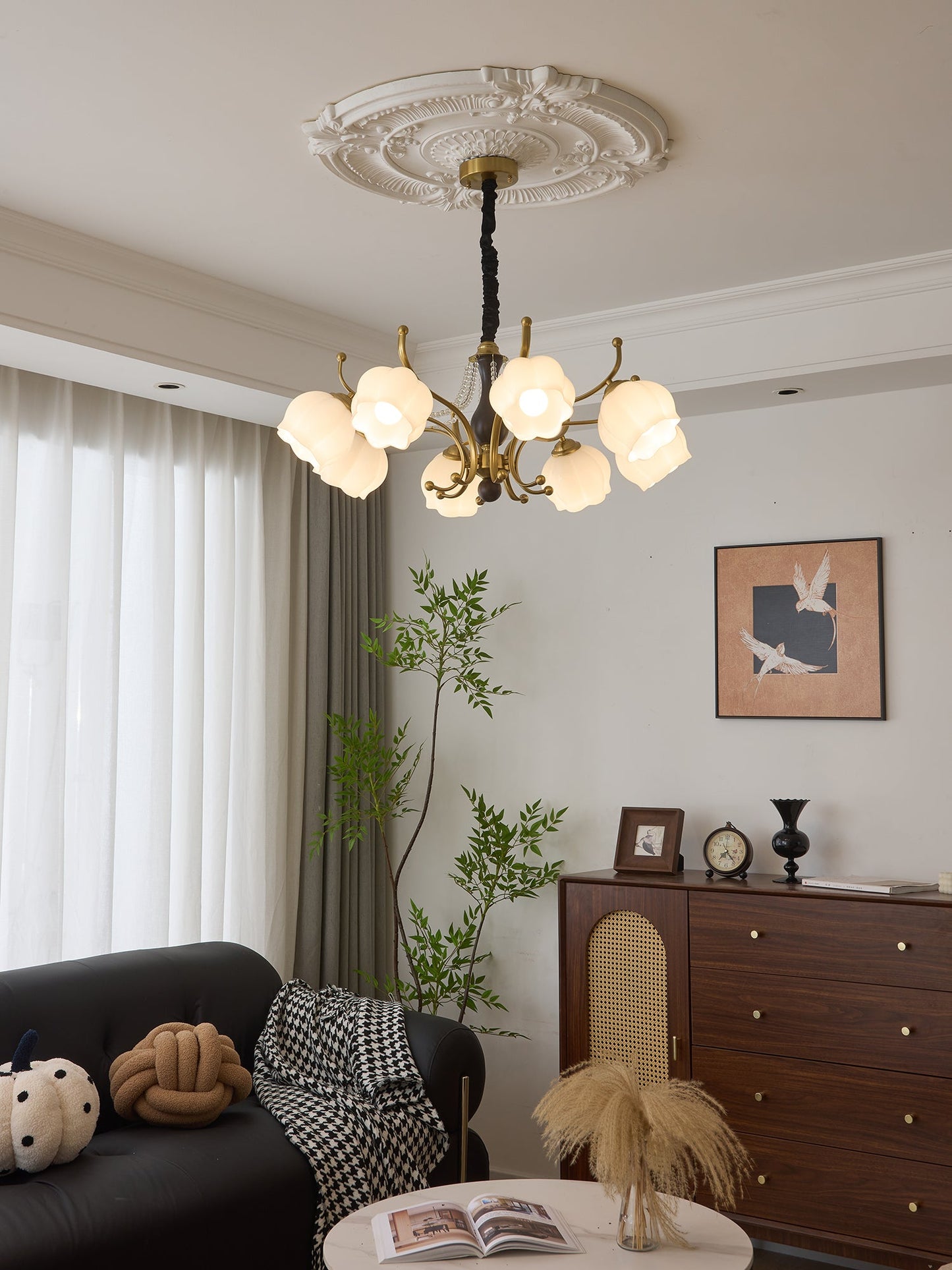 Antonia Chandelier - Elegant Lighting Fixture with Adjustable Arms & C