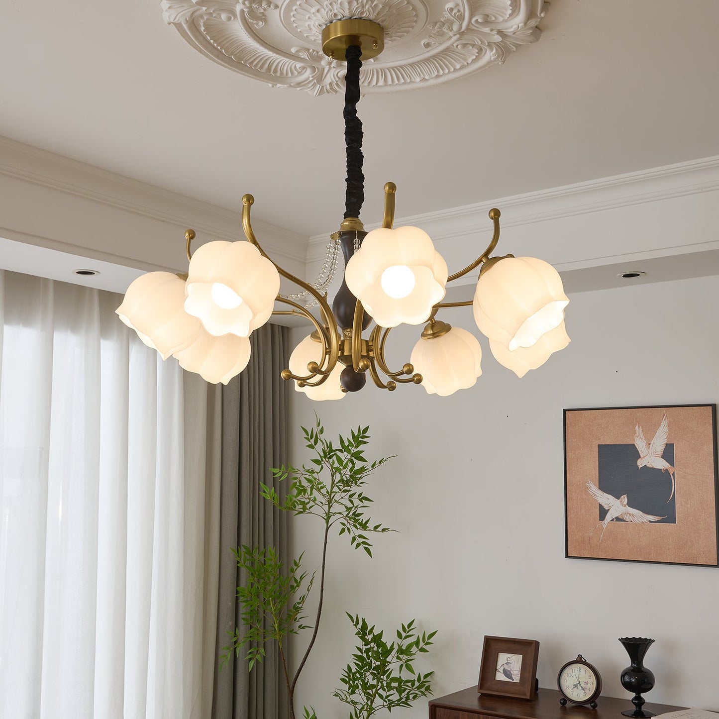 Antonia Chandelier - Elegant Lighting Fixture with Adjustable Arms & C
