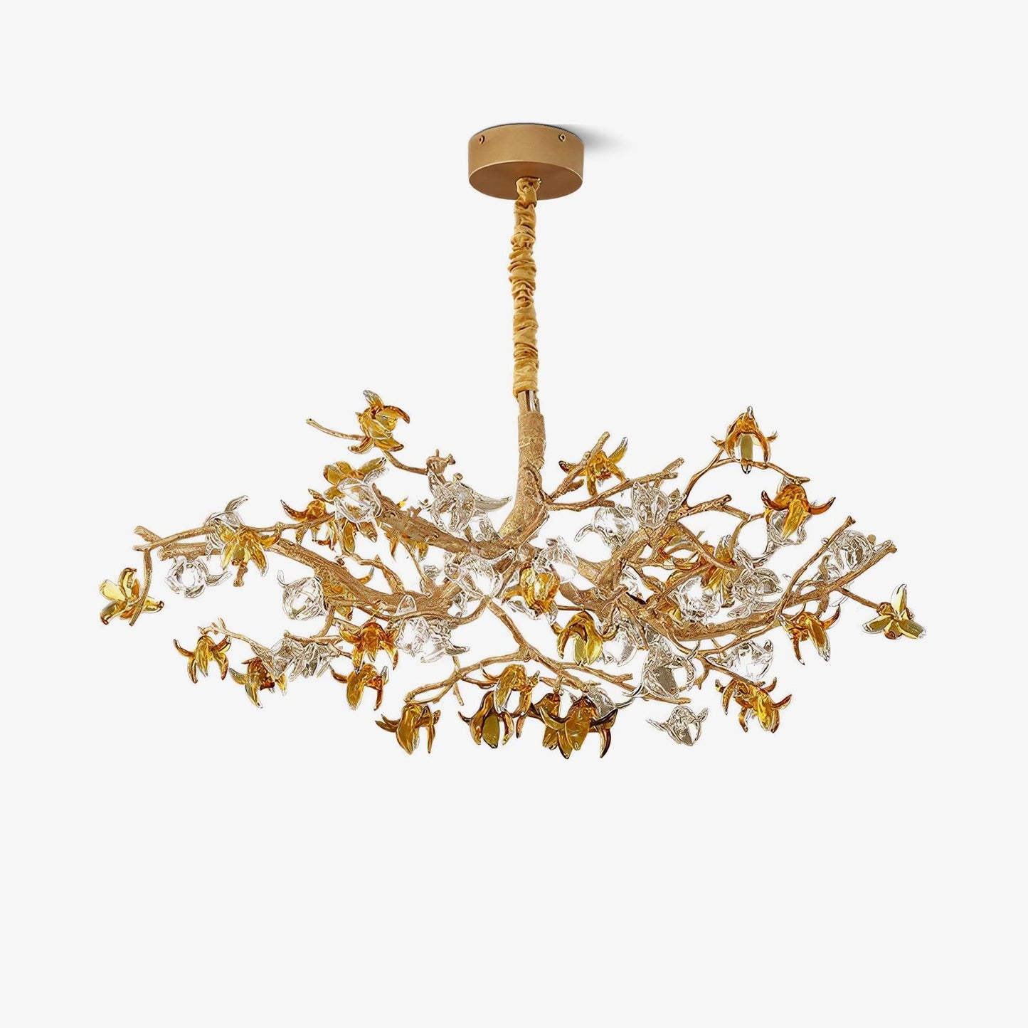 Aosta Brass Branch Chandelier - Elegant Design with Adjustable Arms