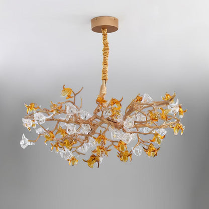 Aosta Brass Branch Chandelier - Elegant Design with Adjustable Arms