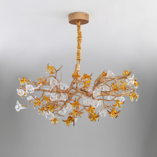 Aosta Brass Branch Chandelier - Elegant Design with Adjustable Arms