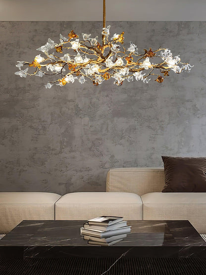 Aosta Brass Branch Chandelier - Elegant Design with Adjustable Arms