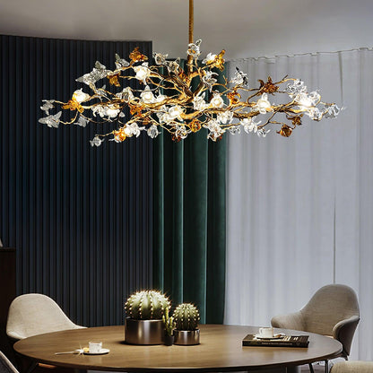 Aosta Brass Branch Chandelier - Elegant Design with Adjustable Arms