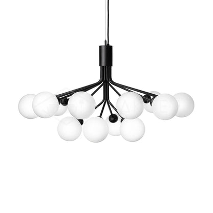 Modern Glass Sphere Cluster Chandelier - Adjustable Height, Elegant De