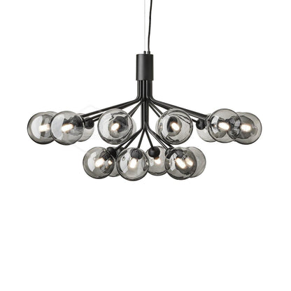 Modern Glass Sphere Cluster Chandelier - Adjustable Height, Elegant De