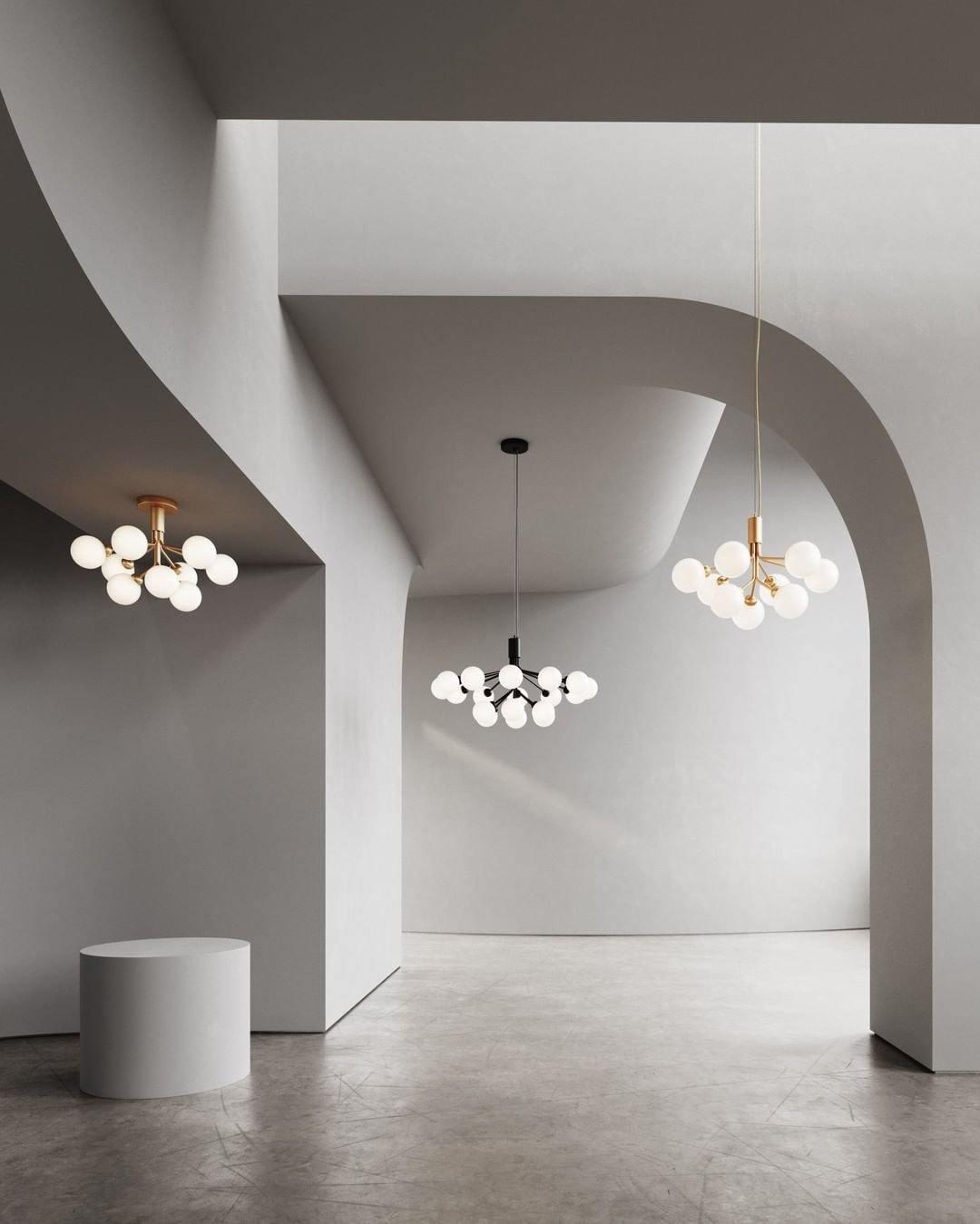 Modern Glass Sphere Cluster Chandelier - Adjustable Height, Elegant De