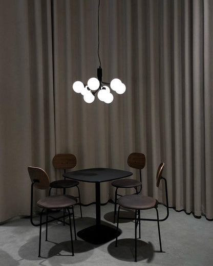 Modern Glass Sphere Cluster Chandelier - Adjustable Height, Elegant De
