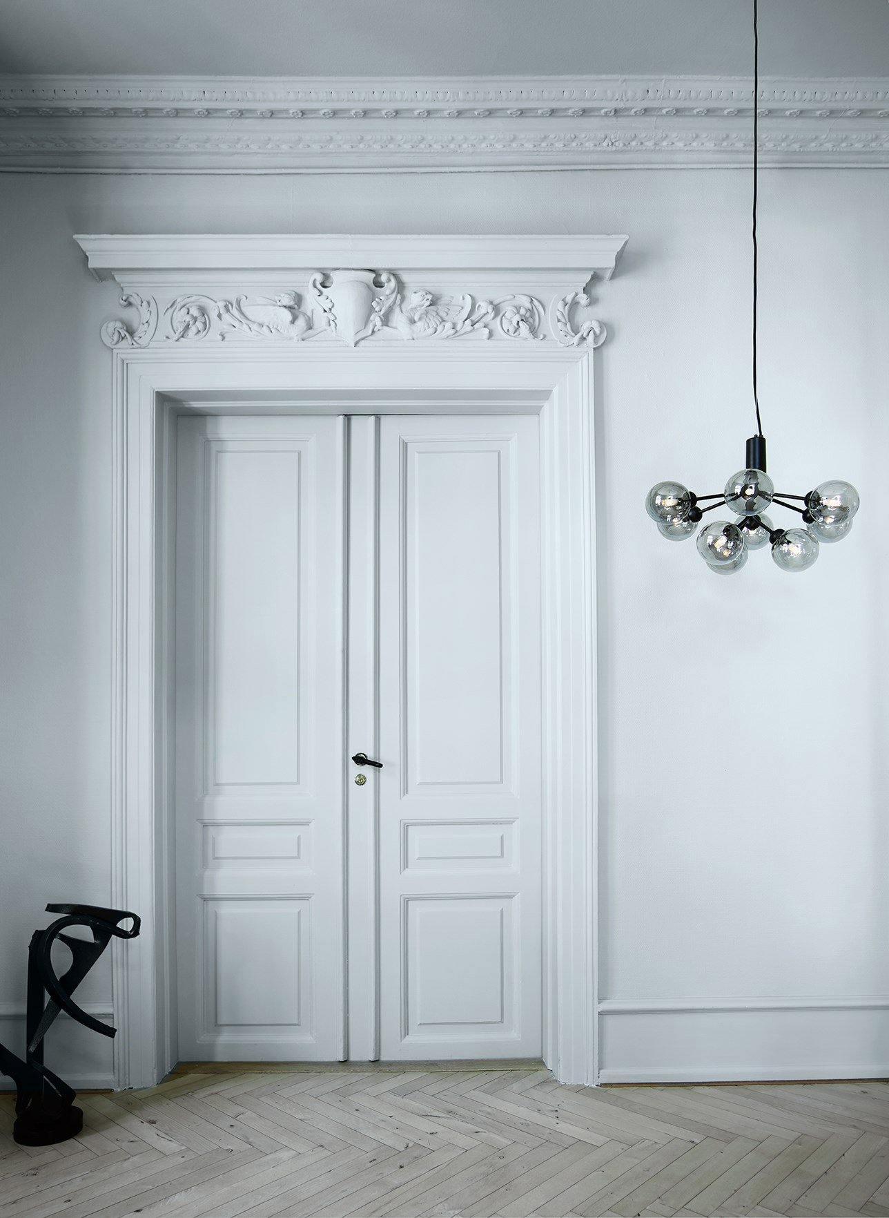 Modern Glass Sphere Cluster Chandelier - Adjustable Height, Elegant De