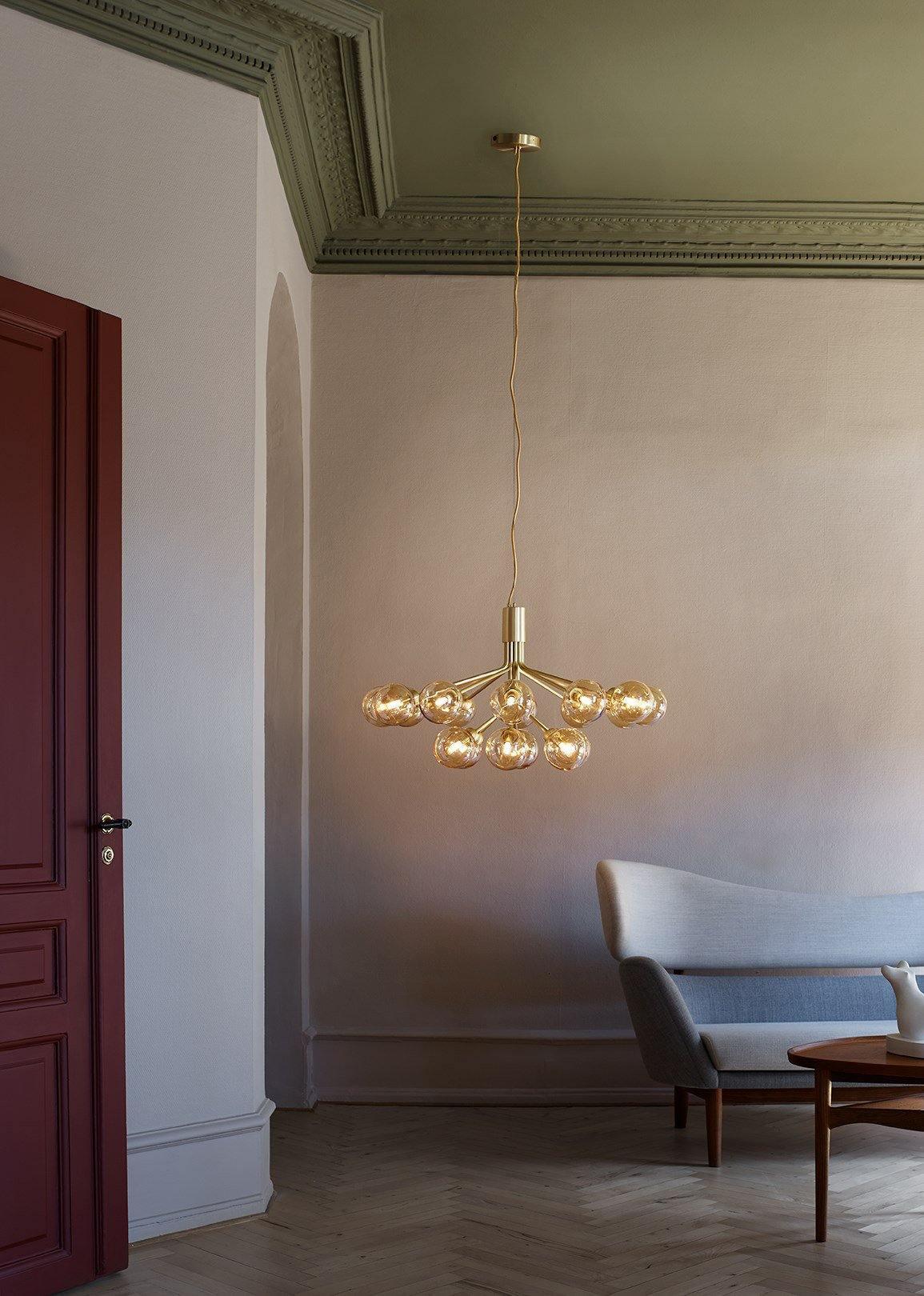 Modern Glass Sphere Cluster Chandelier - Adjustable Height, Elegant De