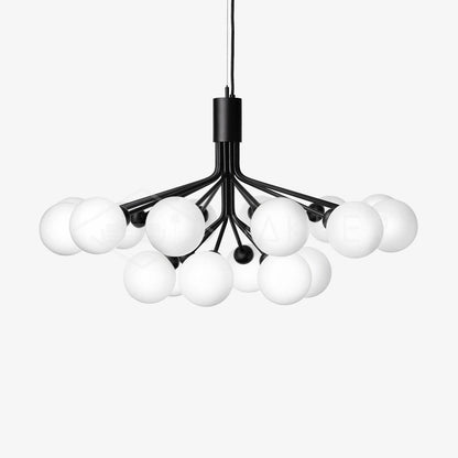 Modern Glass Sphere Cluster Chandelier - Adjustable Height, Elegant De