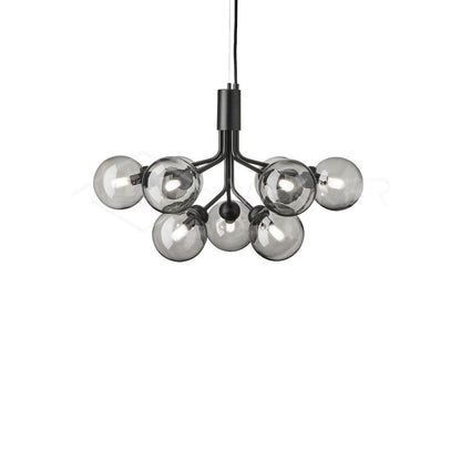 Modern Glass Sphere Cluster Chandelier - Adjustable Height, Elegant De