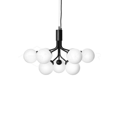 Modern Glass Sphere Cluster Chandelier - Adjustable Height, Elegant De
