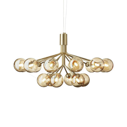Modern Glass Sphere Cluster Chandelier - Adjustable Height, Elegant De