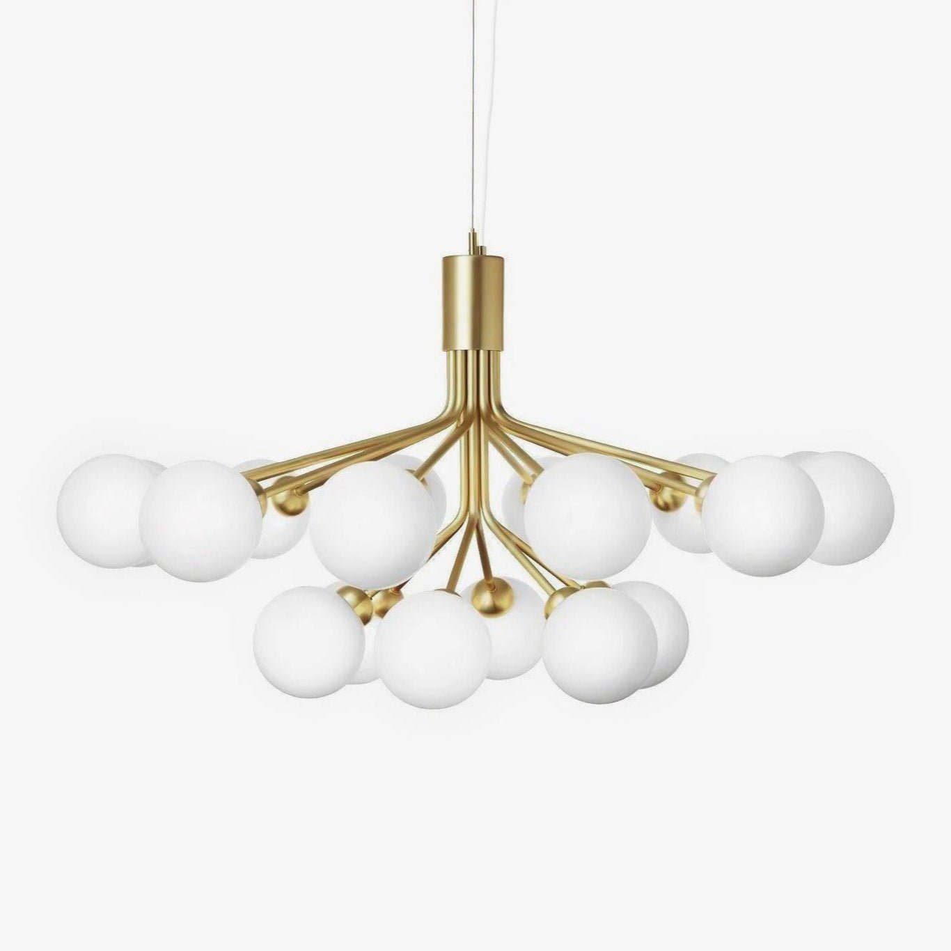 Modern Glass Sphere Cluster Chandelier - Adjustable Height, Elegant De