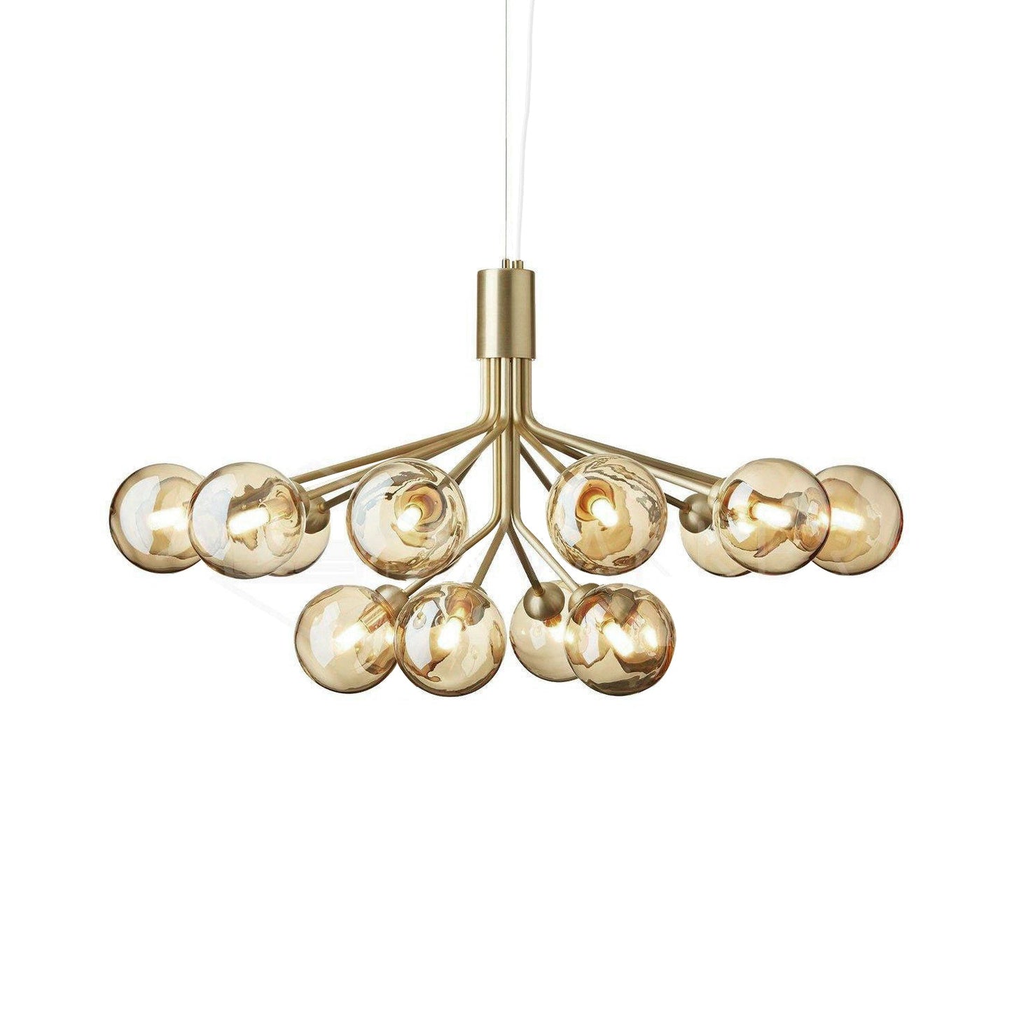 Modern Glass Sphere Cluster Chandelier - Adjustable Height, Elegant De