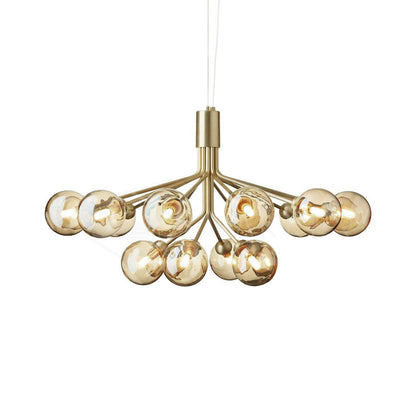 Modern Glass Sphere Cluster Chandelier - Adjustable Height, Elegant De