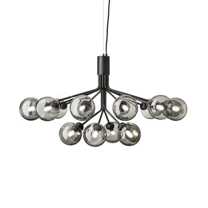 Modern Glass Sphere Cluster Chandelier - Adjustable Height, Elegant De
