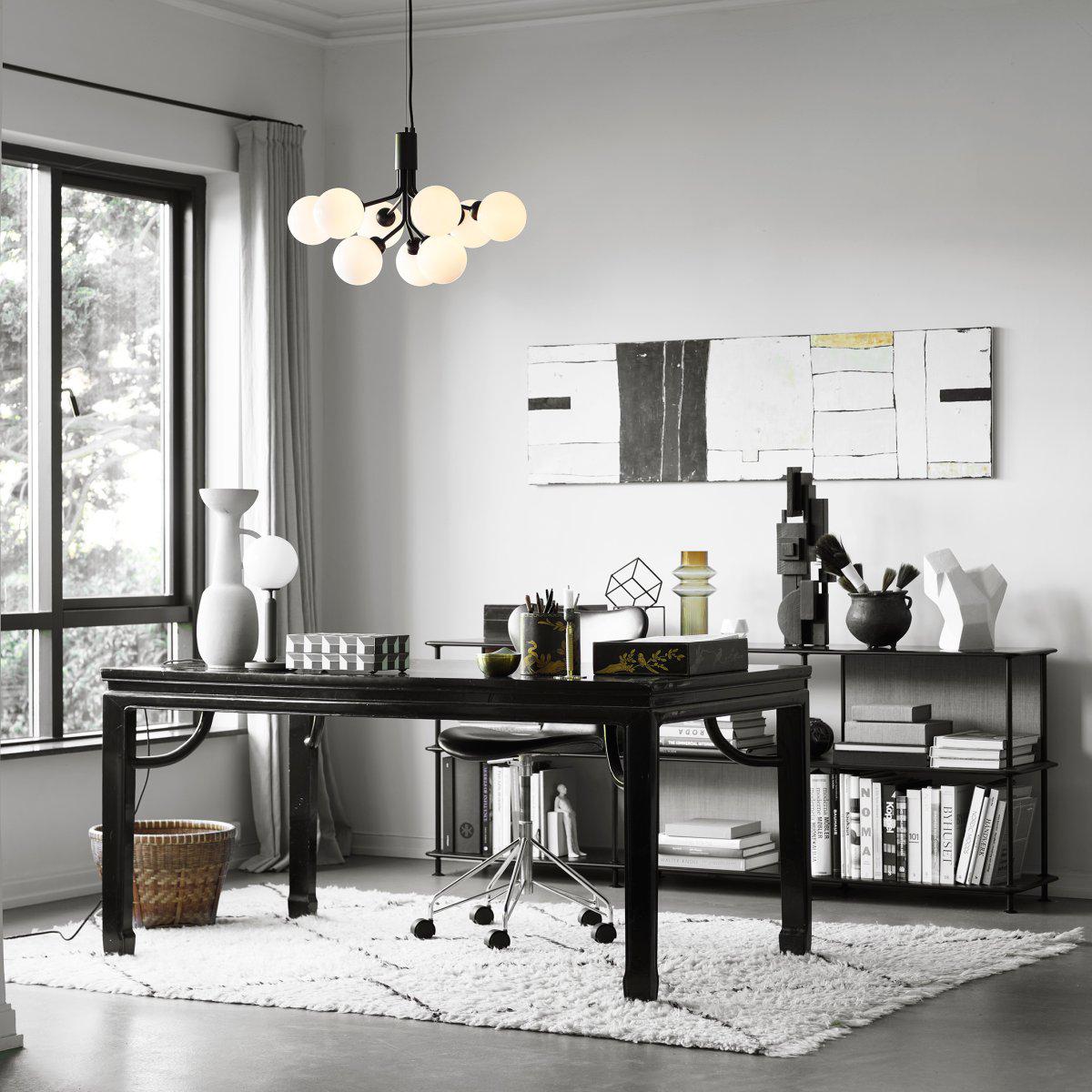 Modern Glass Sphere Cluster Chandelier - Adjustable Height, Elegant De