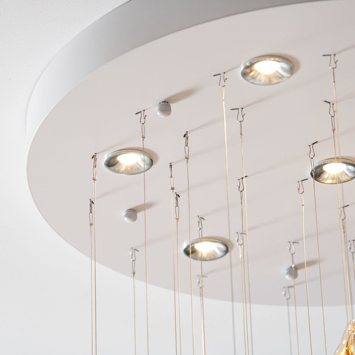 Customizable Aqua Ripple Glass Chandelier with Adjustable Lighting Fea