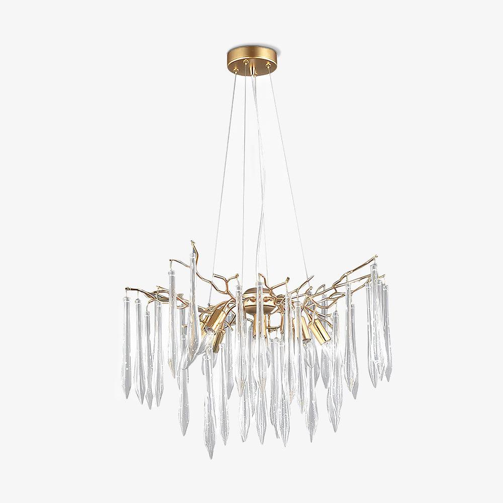 Aqua Funnel Chandelier - Elegant Lighting with Adjustable Height & Uni