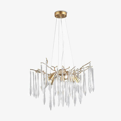Aqua Funnel Chandelier - Elegant Lighting with Adjustable Height & Uni