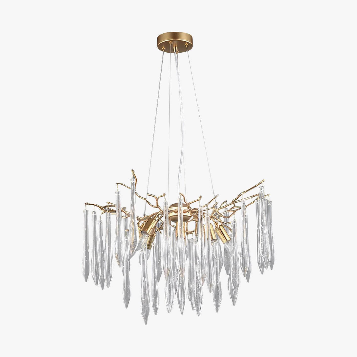 Aqua Funnel Chandelier - Elegant Lighting with Adjustable Height & Uni