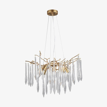 Aqua Funnel Chandelier - Elegant Lighting with Adjustable Height & Uni