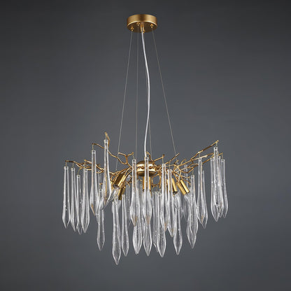 Aqua Funnel Chandelier - Elegant Lighting with Adjustable Height & Uni