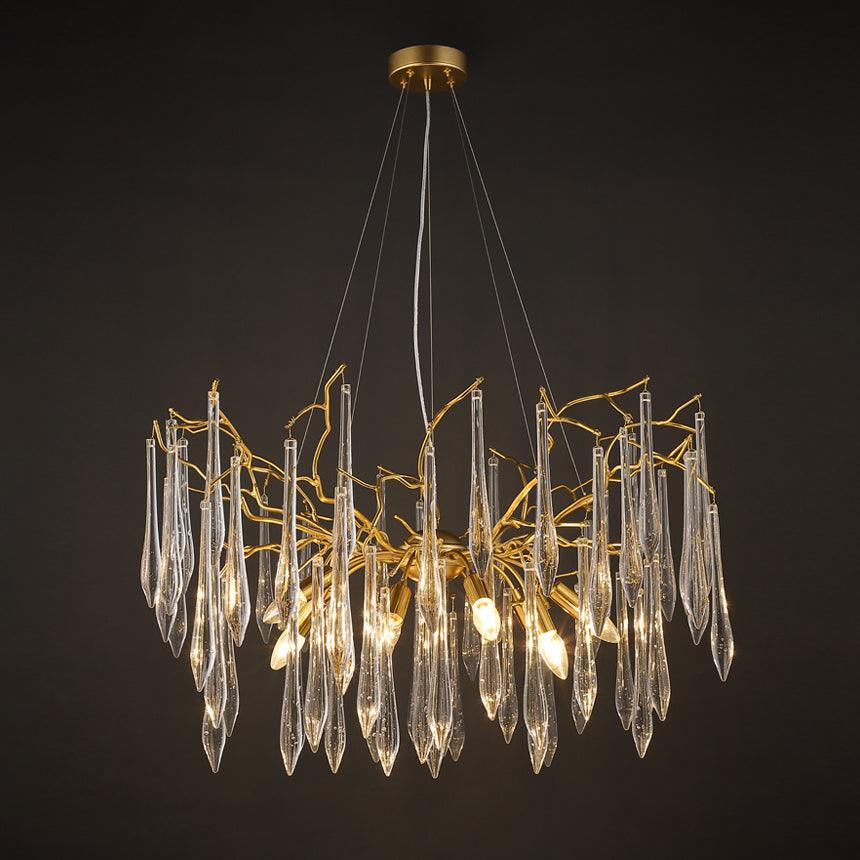 Aqua Funnel Chandelier - Elegant Lighting with Adjustable Height & Uni