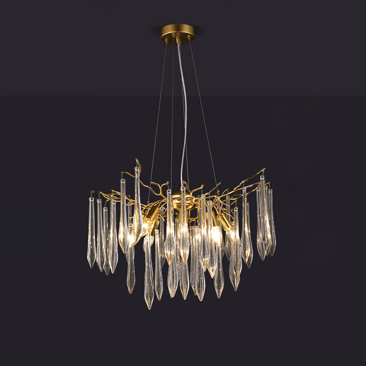 Aqua Funnel Chandelier - Elegant Lighting with Adjustable Height & Uni