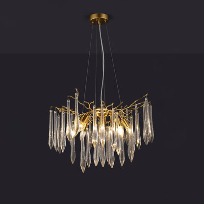 Aqua Funnel Chandelier - Elegant Lighting with Adjustable Height & Uni