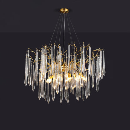 Aqua Funnel Chandelier - Elegant Lighting with Adjustable Height & Uni