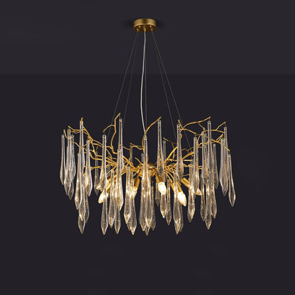 Aqua Funnel Chandelier - Elegant Lighting with Adjustable Height & Uni